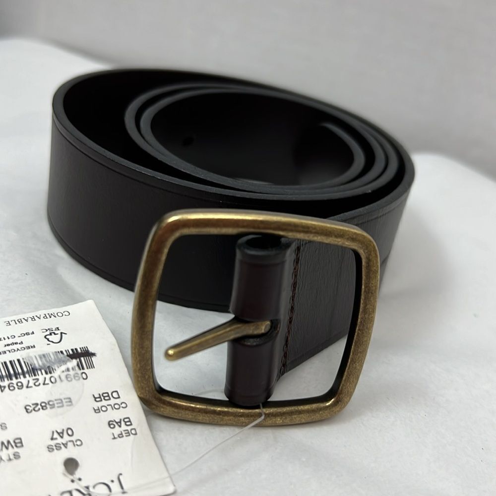 J. Crew Factory bw731 Wide Leather Belt For Men  size 34 NWT